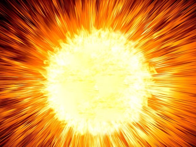 太陽爆発のイメージ画像